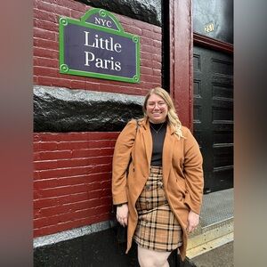 Plus Size Mini Corduroy Button-Front Skirt